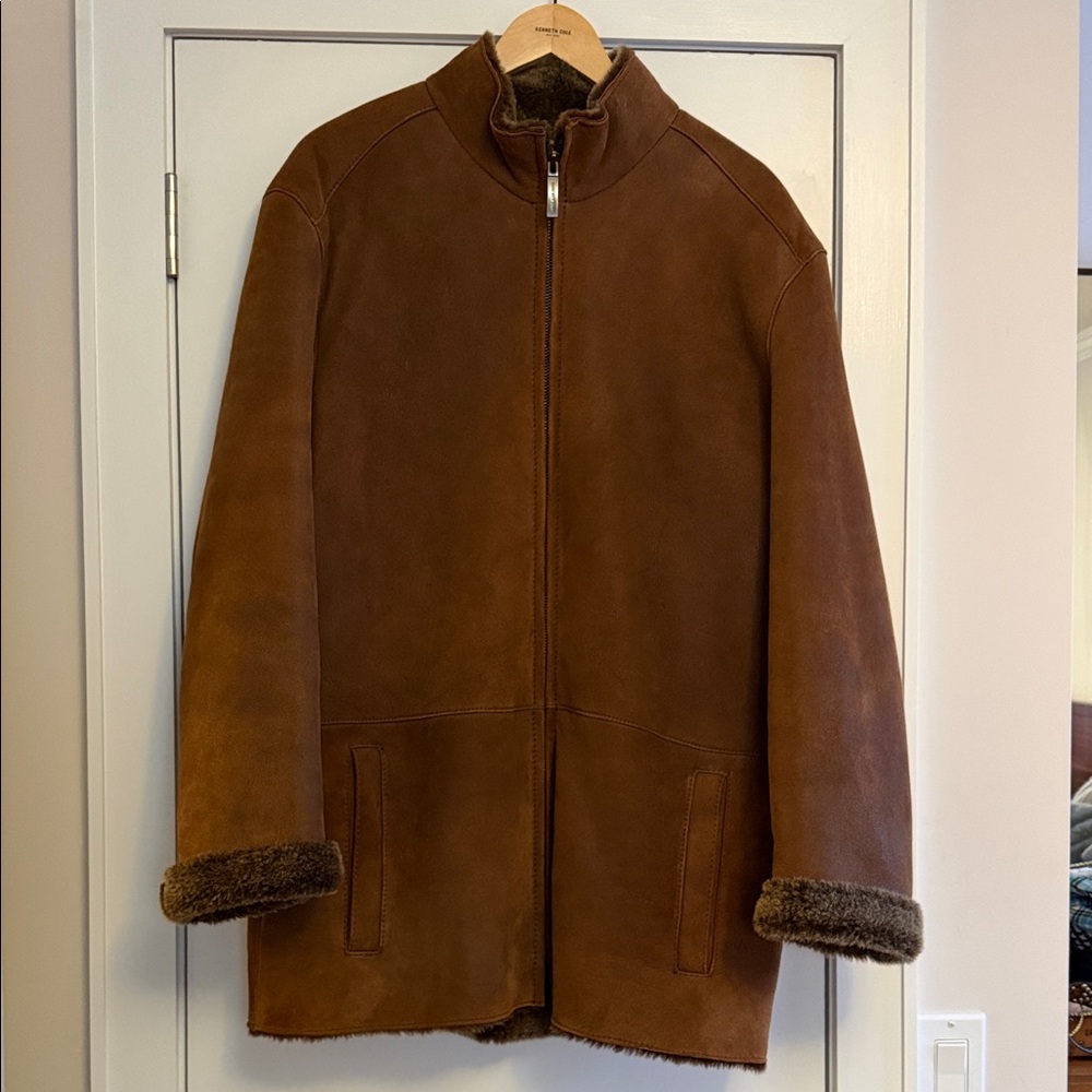 Marc New York Andrew Marc Men's Brown Shearling Coat Size: M